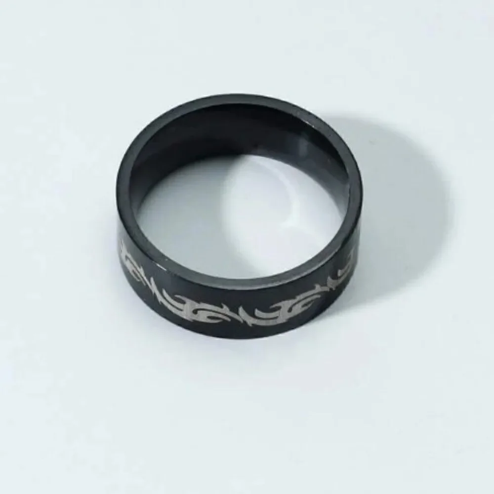 Stainless Steel Tribal Design Ring